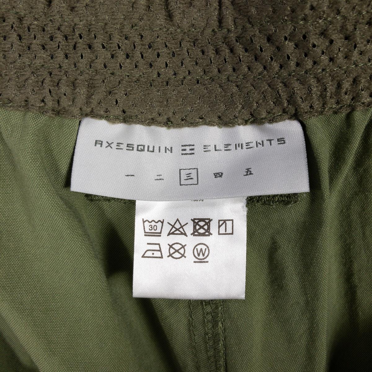 【UNISEX 3】 アクシーズクインエレメンツ ヴィンテージナイロンのパンツ ナイロン パンツ AXESQUIN ELEMENTS 022012 Olive Green グリーン系