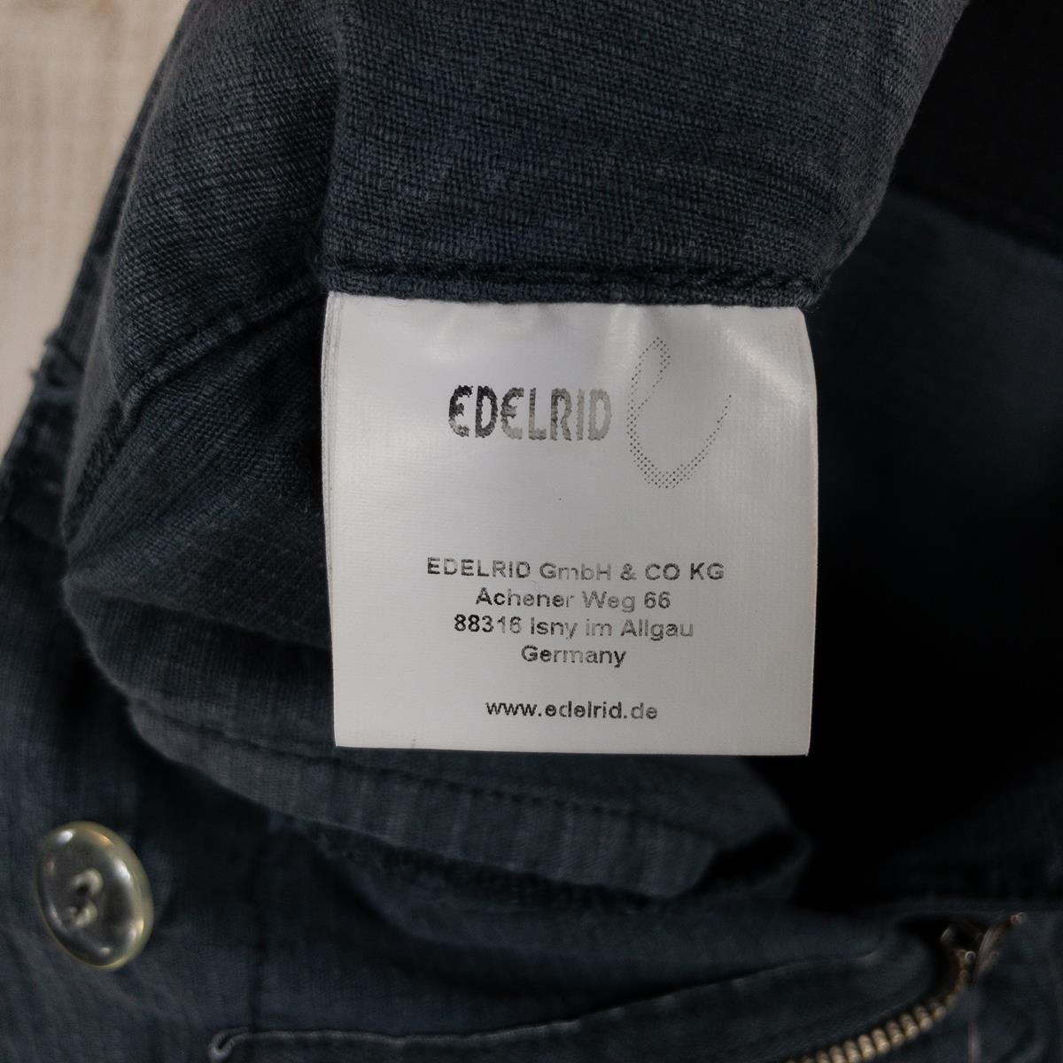 【MEN's S】 エーデルリッド オーガニックコットン クライミング パンツ Organic Cotton Climbing Pants ストレッチ 入手困難 EDELRID チャコール系