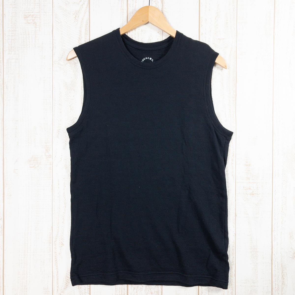 【MEN's L】 山と道 DF メッシュ メリノ スリーブレス DF Mesh Merino Sleeveless ベースレイヤー YAMATOMICHI Black ブラック系