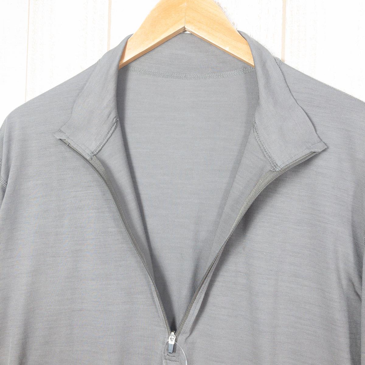 【MEN's L】 リッジマウンテンギア メリノウール ハーフジップスタンドカラー Merino Half Zip Stand Collar ロングスリーブ シャツ RIDGE MOUNTAIN GEAR チャコール系