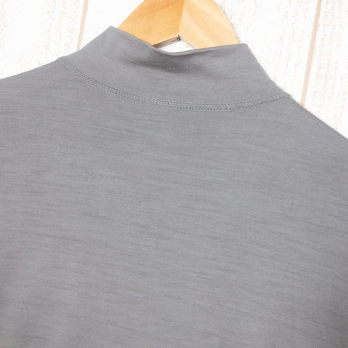 【MEN's L】 リッジマウンテンギア メリノウール ハーフジップスタンドカラー Merino Half Zip Stand Collar ロングスリーブ シャツ RIDGE MOUNTAIN GEAR チャコール系