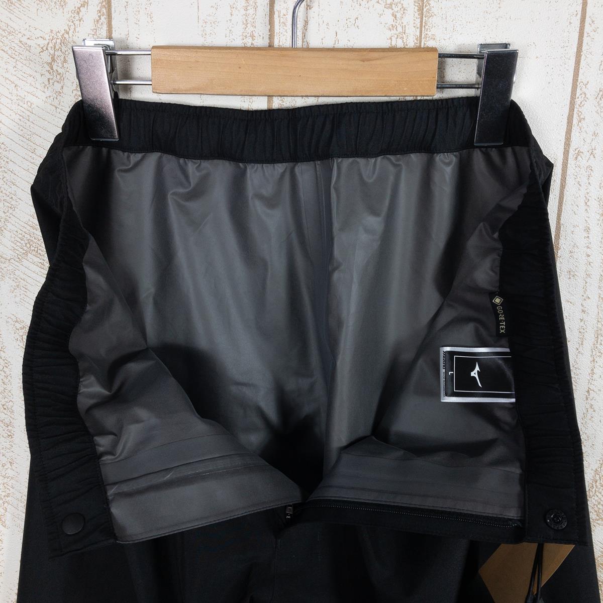 【MEN's L】 ミズノ マウンテン レイン パンツ GTX Mountain Rain Pants GTX レインシェル ゴアテックス バックライト レインパンツ MIZUNO B2JFAW10 Black ブラック系