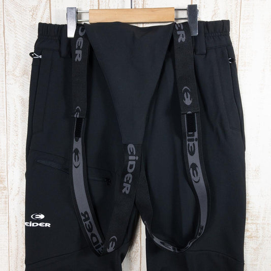 【MEN's M】 エイダー ソフトシェル ビブパンツ フリース内張り EIDER EIV2801 Black ブラック系