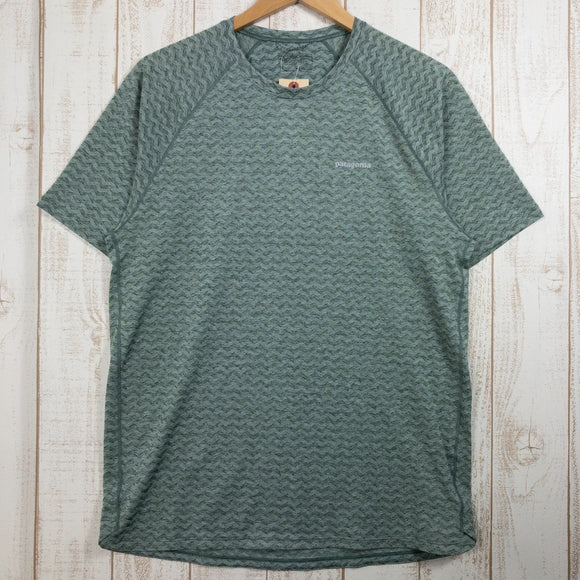 【Men's M グリーン系】 Patagonia ( パタゴニア ) リッジ フロー シャツ ポリエステル ウェア トップス インナー シャツ ショートスリーブTシャツ クルーネック 化繊 z00050214 化繊 ショートスリーブTシャツ クルーネック インナ - 【公式】2ndGEAR（セカンドギア）Webショップ【登山用品・アウトドア用品専門 買取販売店】