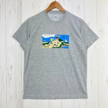 【Men's XS グレー系】 Montbell ( モンベル ) ヒロマゲストハウス 5周年記念 ティーシャツ 入手困難 ポリエステル ウェア トップス インナー シャツ ショートスリーブTシャツ クルーネック 化繊 z00059142  化繊 ショートスリーブT