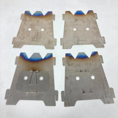 One Size Silver TTF Gear / To The Finish Gear Bonfire Stove, Hard-to-Fire Titanium Camping Gear, z00054582