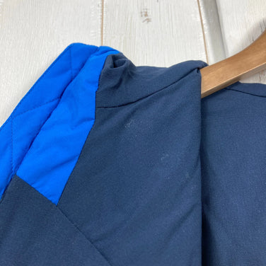 男士小号蓝色 Mammut Rime Light Insulation Flex 连帽保暖夹克。合成羽绒服。