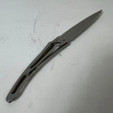 One Size Silver Deejo Le 37 Grams Pocket Knife, Hard-to-Find, Baladeo-Era Stainless Steel Camping Gear Knife (z00054526)