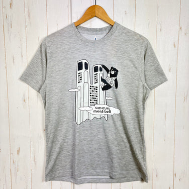 【Men's S グレー系】 Montbell ( モンベル ) 都庁とモンタベア WIC.Tシャツ モンベル新宿南口店 ご当地デザイン ポリエステル ウェア トップス インナー シャツ ショートスリーブTシャツ クルーネック 化繊 z00058009  化繊 シ