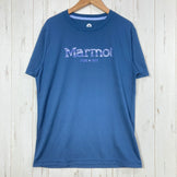 [Men's M Navy] Marmot Marmot Logo QD H/S T MARMOT LOGO QD H/S T Polyester Wear Top Inner Shirt Short Sleeve T-shirt Crew Neck Synthetic Fiber z00054519 Synthetic Fiber