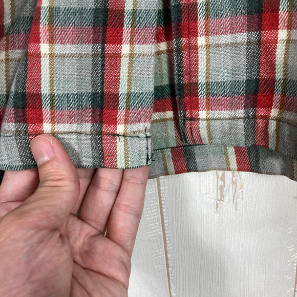 【Men's M グリーン系】 1994 Patagonia ( パタゴニア ) ヘビー フランネル シャツ Heavy Flannel Shirt Ombre Boxes / Auburn 生産終了モデル 入手困難 コットン ウェア トップス インナー シャツ ロ