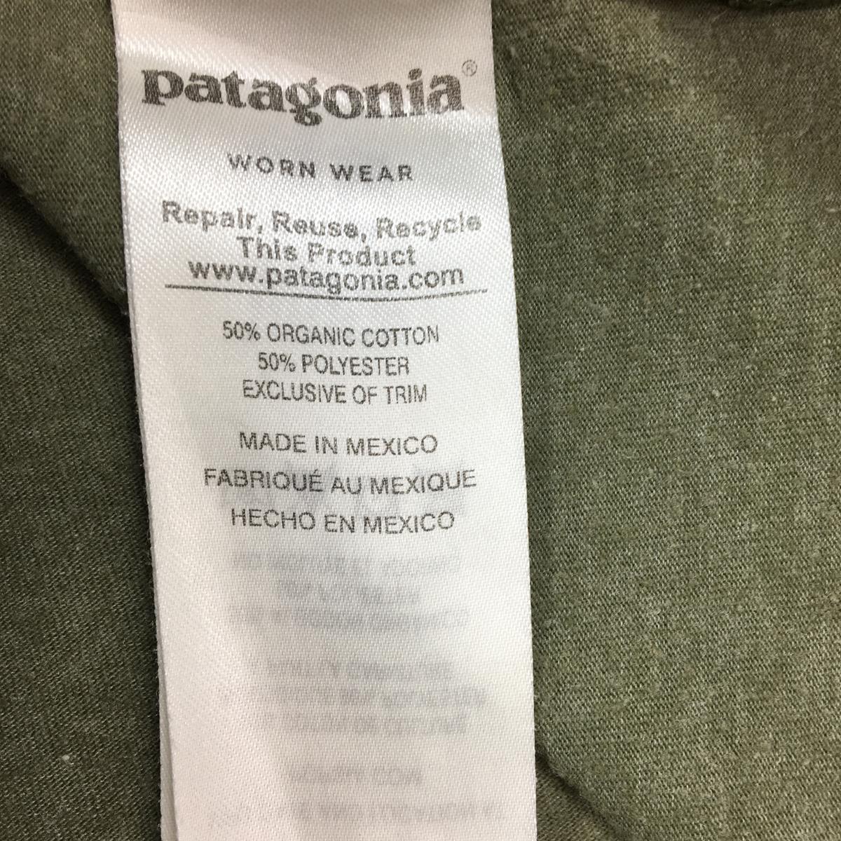 [Men's M Green] Patagonia Board Shorts Label Cotton/Poly Pocket T-Shirt Discontinued Model Hard to Find 39053 Inte