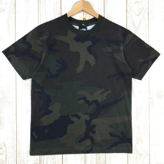 【Men's S グリーン系】 The North Face ( ザ・ノースフェイス ) ショートスリーブ セオ アルファ プリント Tシャツ S/S Ceo A Print Tee NT31723 Asian Men's WC Woodland Camo コットン