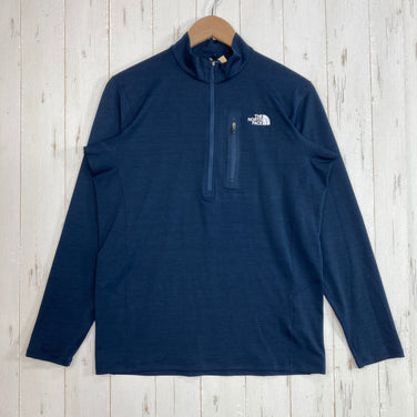 【Men's S ネイビー系】 The North Face ( ザ・ノースフェイス ) ロングスリーブ フラッシュドライ スリー ディー ジップアップ Long Sleeve FlashDry 3D Zip Up ポリエステル ウェア トップス インナー シャツ
