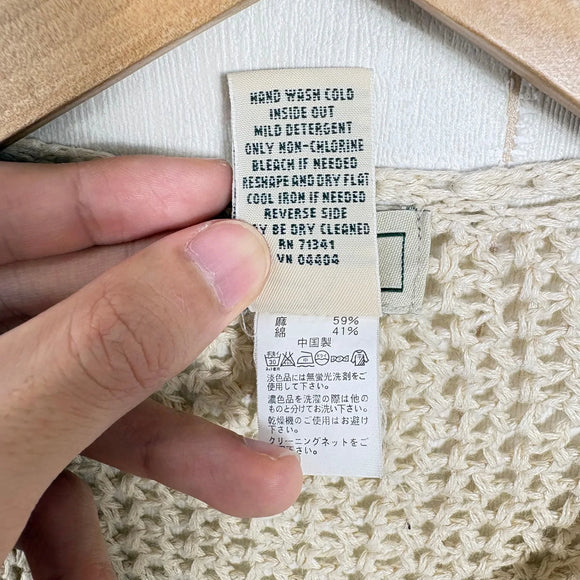 【Women's M ベージュ系】 Llbean ( エルエルビーン ) ニット カーディガン Knit Cardigan ウェア トップス アウター ジャケット コットン z00060527  コットン アウター ジャケット トップス ウェア