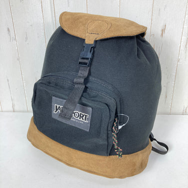 【Unisex OneSize ブラック系】 1991 Jansport ( ジャンスポーツ ) スエードレザー×コーデュラナイロン ビンテージ フラップ デイパック 生産終了モデル 入手困難 アメリカ製 バッグ ストレージ バックパック デイパック 容量【～29L】 z0005