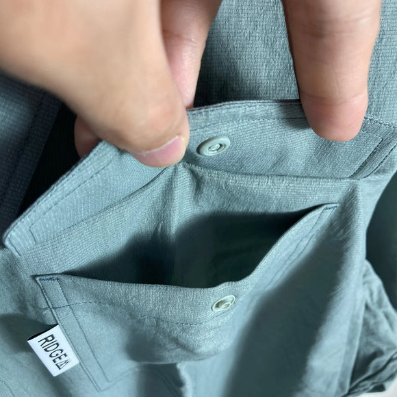 【Men's XL グリーン系】 Ridge Mountain Gear ( リッジマウンテンギア ) ベーシック ロングスリーブ シャツ Basic Long Sleeve Shirt Sage Green ポリエステル ウェア トップス インナー シャツ ロングス