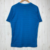 【Men's XL ブルー系】 Montbell ( モンベル ) WIC.ブリーズスパンボーダーT メンズ WIC. Breeze Span Border T Men's ウイックロン ブリーズスパン リブ編み ポリエステル ウェア トップス インナー シャツ シ
