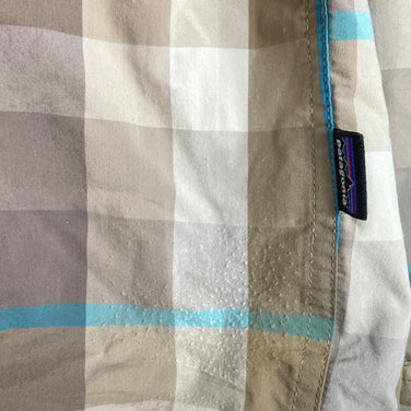 【Men's XS グレー系】 2014 Patagonia ( パタゴニア ) ロングスリーブ ゴーン アゲイン シャツ Long-Sleeved Gone Again Shirt MTEW ナイロン ウェア トップス インナー シャツ ロングスリーブシャツ 化繊