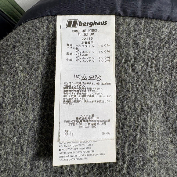 【Men's S グリーン系】 Berghaus ( バーグハウス ) デューンライン ハイブリッド フリース ジャケット Duneline Hybrid FL Jacket 化繊ダウン ウェア トップス アウター ジャケット 化繊インサレーション z0005910