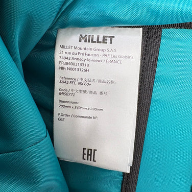 【Men's OneSize ネイビー系】 Millet ( ミレー ) サースフェー NX 60 プラス SAAS FEE NX 60+ 耐久撥水 2気室 レインカバー付属 ナイロン バッグ ストレージ バックパック 容量【55L～79L】 z00060691  容量【55L