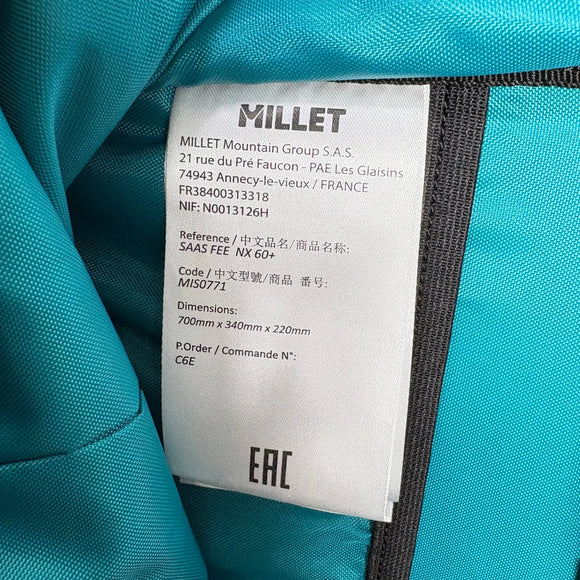 【Men's OneSize ネイビー系】 Millet ( ミレー ) サースフェー NX 60 プラス SAAS FEE NX 60+ 耐久撥水 2気室 レインカバー付属 ナイロン バッグ ストレージ バックパック 容量【55L～79L】 z00060691  容量【55L