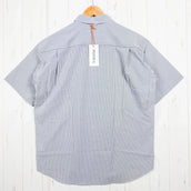 【Men's L グレー系】 Ridge Mountain Gear ( リッジマウンテンギア ) ベーシック ショートスリーブシャツ ストライプ Basic Short Sleeve Shirt Stripe Grey / White ポリエステル ウェア トッ