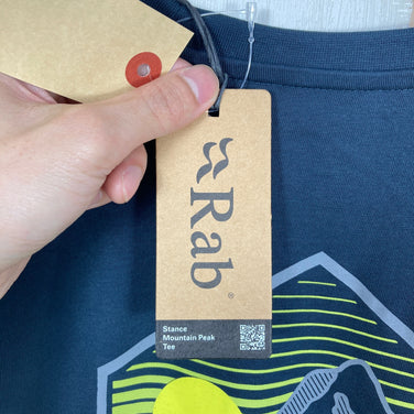 【Men's M ブラック系】 Rab ( ラブ ) スタンス マウンテン ピーク ティー Stance Mountain Peak Tee QCB-66 Beluga z00058277 Beluga コットン ショートスリーブTシャツ クルーネック インナー シ