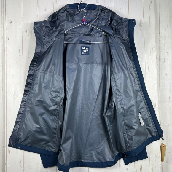 【Women's L ブルー系】 Rab ( ラブ ) ダウンポア エコ ジャケット Downpour Eco Jacket QWG-82 TEMPEST BLUE/ORION BLUE z00056115 TEMPEST BLUE/ORION BLUE レインシェル