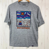 【Men's S Gray】 2021 Patagonia Capilene Cool Daily Graphic Shirt Polyester Wear Tops Inner Shirt Short Sleeve