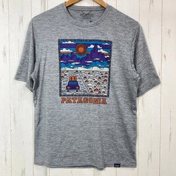 【Men's S グレー系】 2021 Patagonia ( パタゴニア ) キャプリーン クール デイリー グラフィック シャツ Capilene Cool Daily Graphic Shirt ポリエステル ウェア トップス インナー シャツ ショートスリ