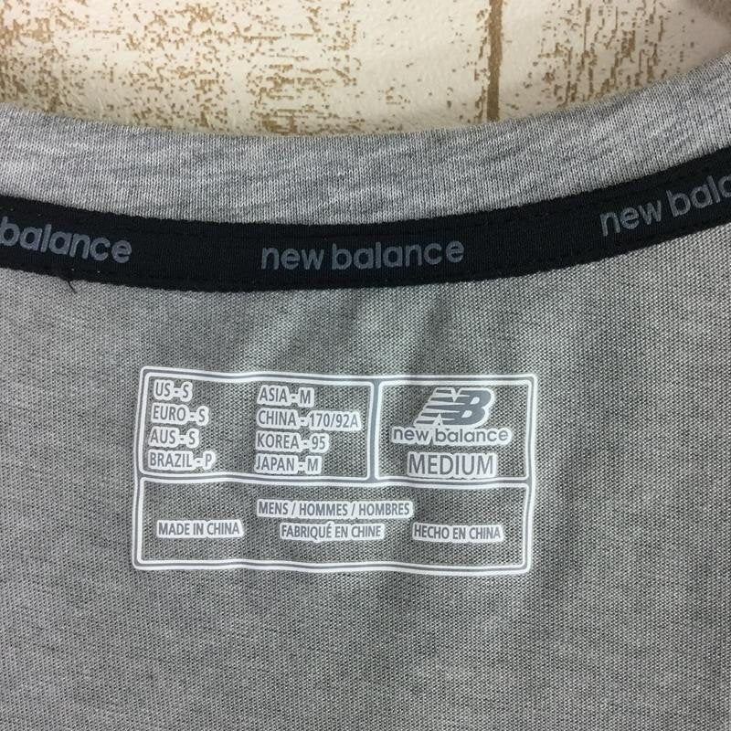 【MEN's M】 ニューバランス ヘザー テック ショートスリーブ Tシャツ NEW BALANCE AMT73080 グレー系