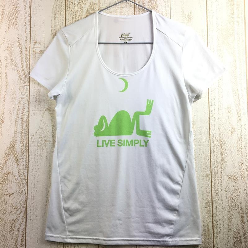【WOMEN's M】 パタゴニア LIVE SIMPLY カエル キャプリーン Tシャツ PATAGONIA ホワイト系
