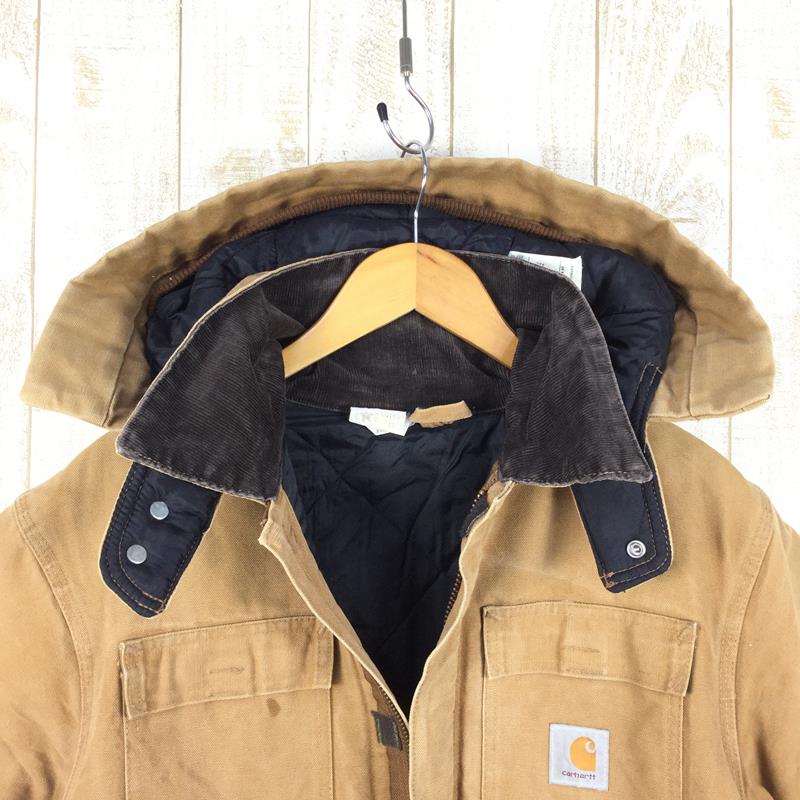 [MEN's 42]Carhartt 90年代传统大衣TRADITIONAL COAT+北极被子鸭食品ARCTIC QUILT LINED DUCK  HOOD CARHARTT CQ186 BRN Carhartt棕色棕色派
