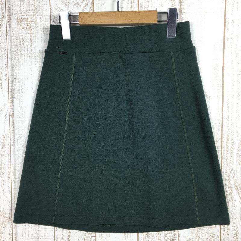 【WOMEN's XS】 アイベックス メリノウール スカート アメリカ製 ボトムス IBEX グリーン系