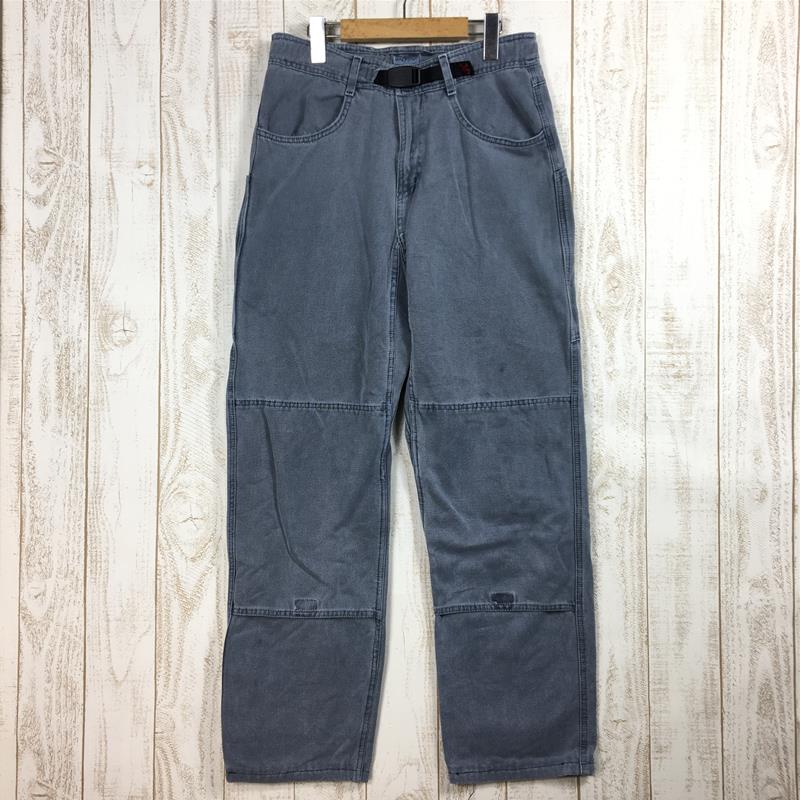 【MEN's S】 グラミチ 2000s マウンテン パンツ MOUNTAIN PANTS コットン キャンバス クライミング パンツ アメリカ製 生産終了モデル 入手困難 GRAMICCI ブルー系