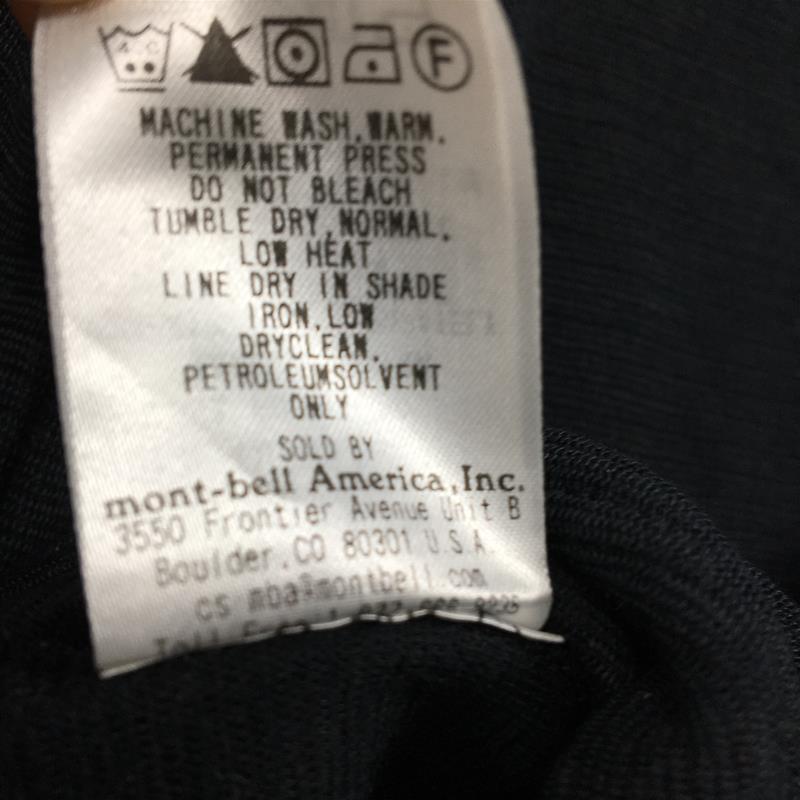 【MEN's XL】 モンベル ジオライン M.W. ハイネックシャツ MONTBELL 1107284 ブラック系