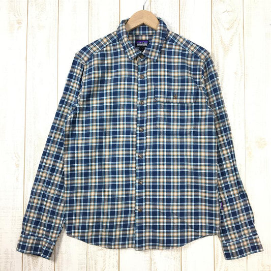 【MEN's S】 パタゴニア ロングスリーブ コットン イン コンバージョン ライトウェイト フィヨルド フランネル シャツ Long Sleeved Cotton in Conversion LightWeight Fjord Flannel Shirt ネルシャツ PATAGONIA 42410 SQTI ブルー系